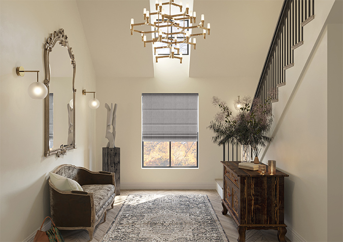 Atina (Blackout), Mist - Motorised Roman Blind - Image 8
